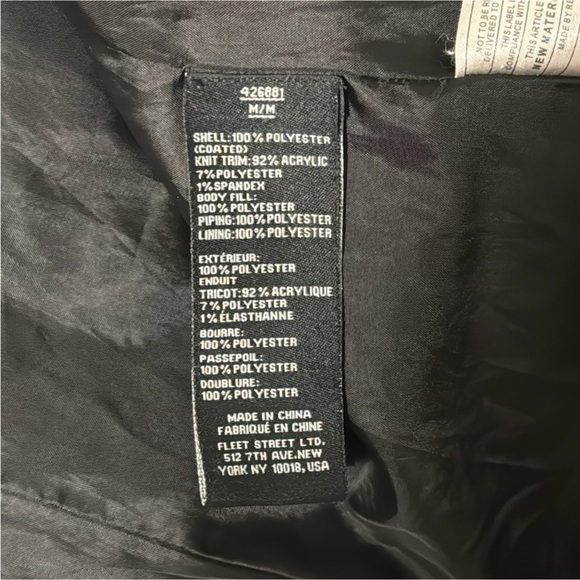 Large Hooded Long Warm Winter Coat | Kensie | Woman’s Medium | Black & Gold - Picture 5 of 8